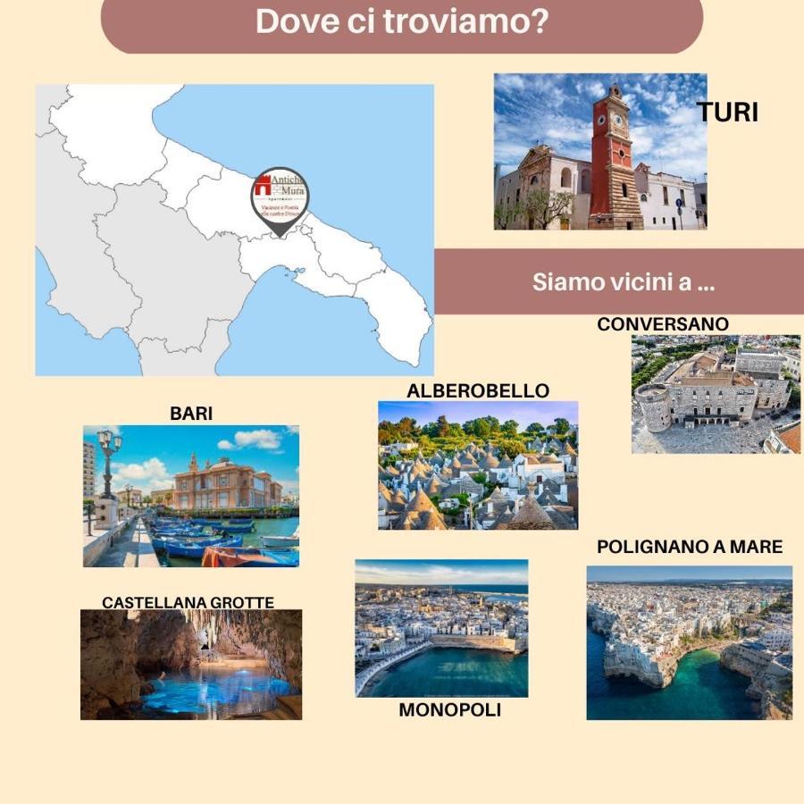 Antiche Mura Apartments"Cielo Di Puglia" -2 Matrimoniali, Cucina E Terrazzo Turi Εξωτερικό φωτογραφία